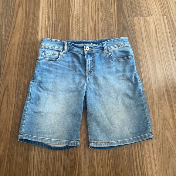 Ink Denim Mid/High Rise Shorts - Picture 1 of 4